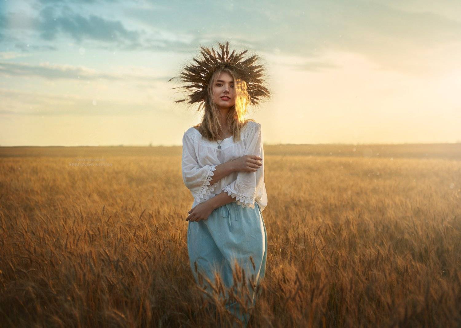 девушка, сказка, лето, волшебство, фото, арт, портрет , поле, пшеница, колос, Вилина Арбузова