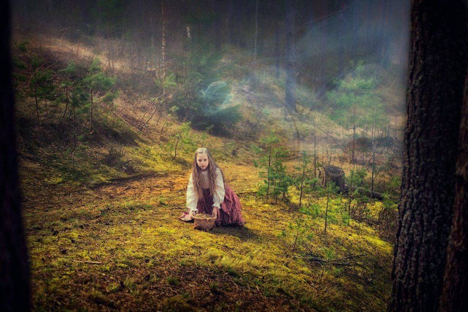 девочка, сказка, лес, колдовство, туман, загадка, чаща, поляна, dyadyavasya, Дмитрий Шамин