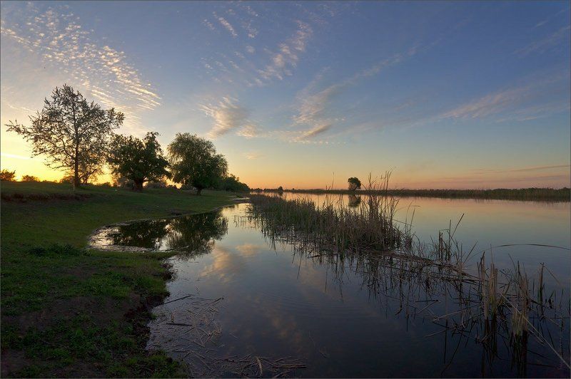 вода, небо, облака, пейзаж, природа, тишина, Тишина... фото превью