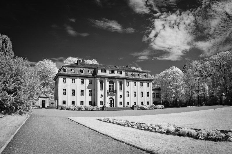 ir, tangerhütte, ик, парк, прогулка, германия, отражение, дерево, беседка, небо IR Tangerhüttephoto preview