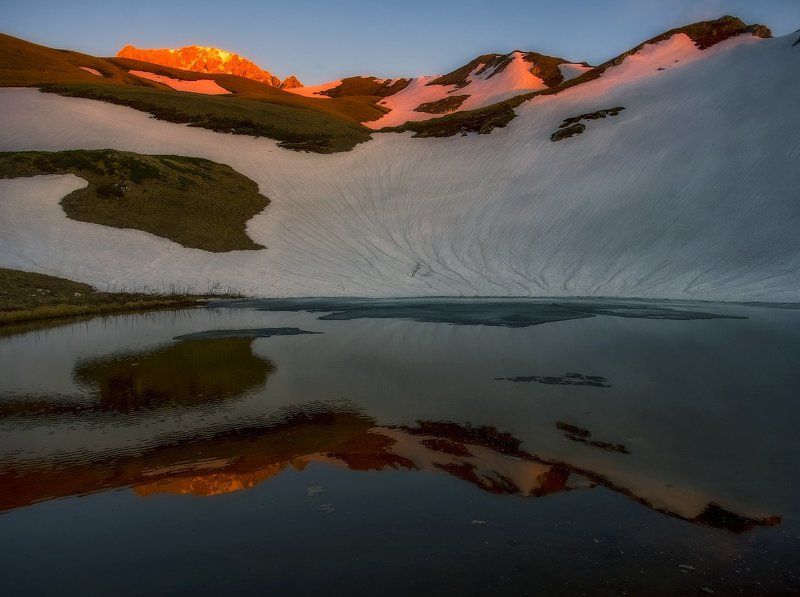 горы, кавказ, закат , озеро, оштен, лаго-наки, весна, апрель ДЫХАНИЕ ВЕСНЫ-2 фото превью