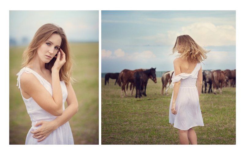 девушка, лошади ***photo preview