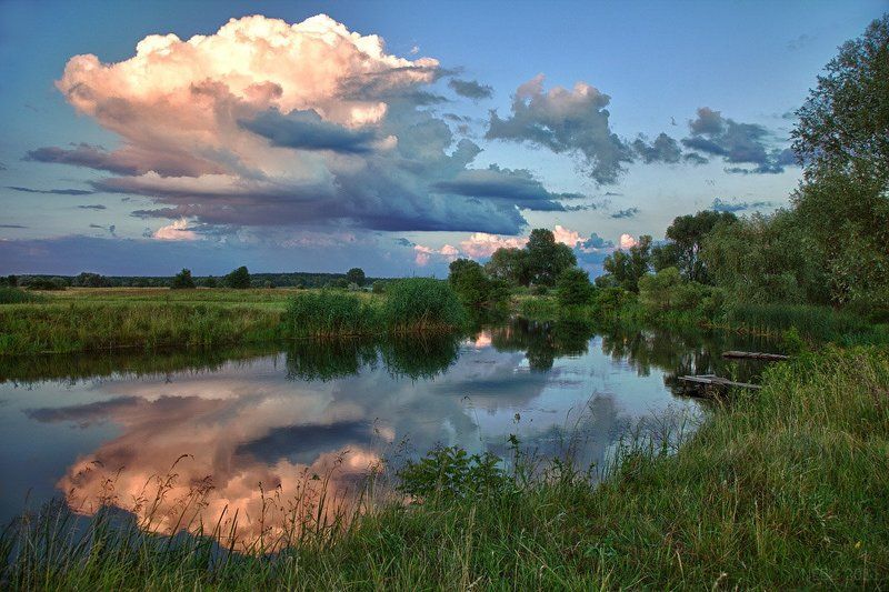 река, облака Печенежское облакоphoto preview