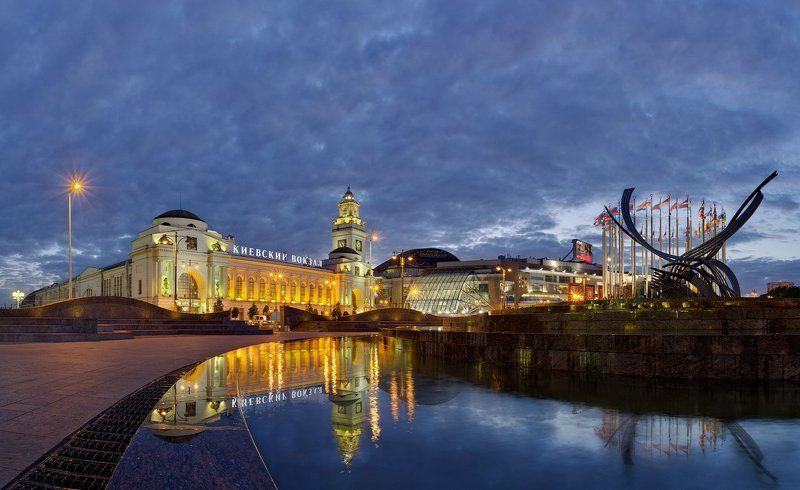 площадь европы, киевский вокзал, москва площадь Европы (когда выключают фонтаны)photo preview