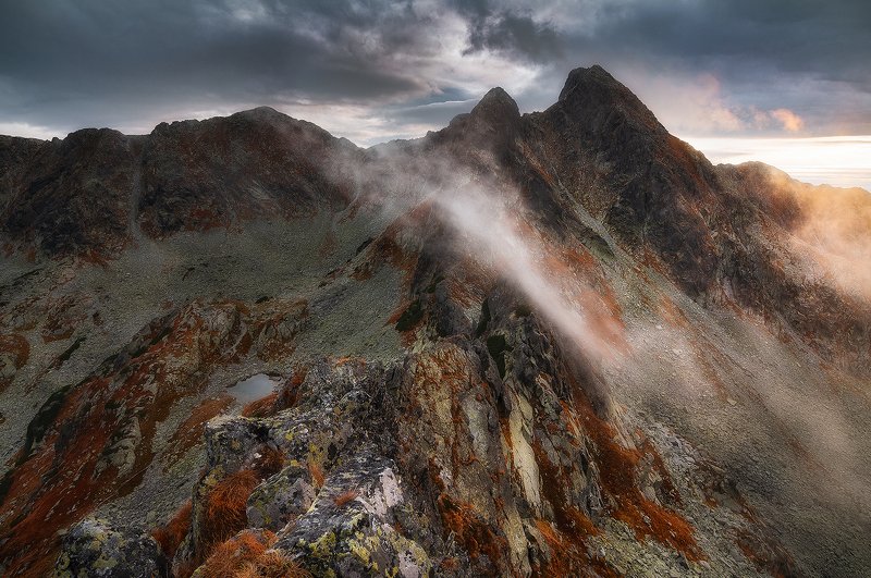 retezat, romania, sunset, nationalpark, mountain, landscape Rust Mountainphoto preview