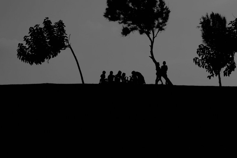 silhouet black and white people silhouettes ...#120photo preview