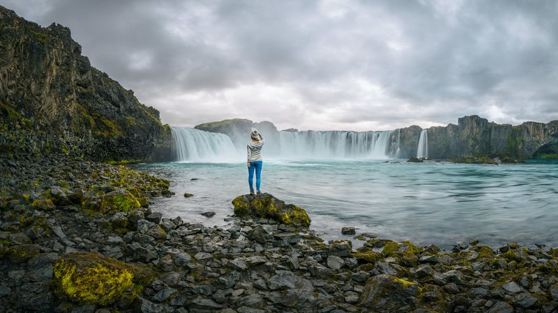 исландия, водопад, годафосс, iceland, waterfall, foss, godafoss У водопадаphoto preview