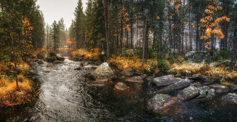 сНежная осень ...photo preview