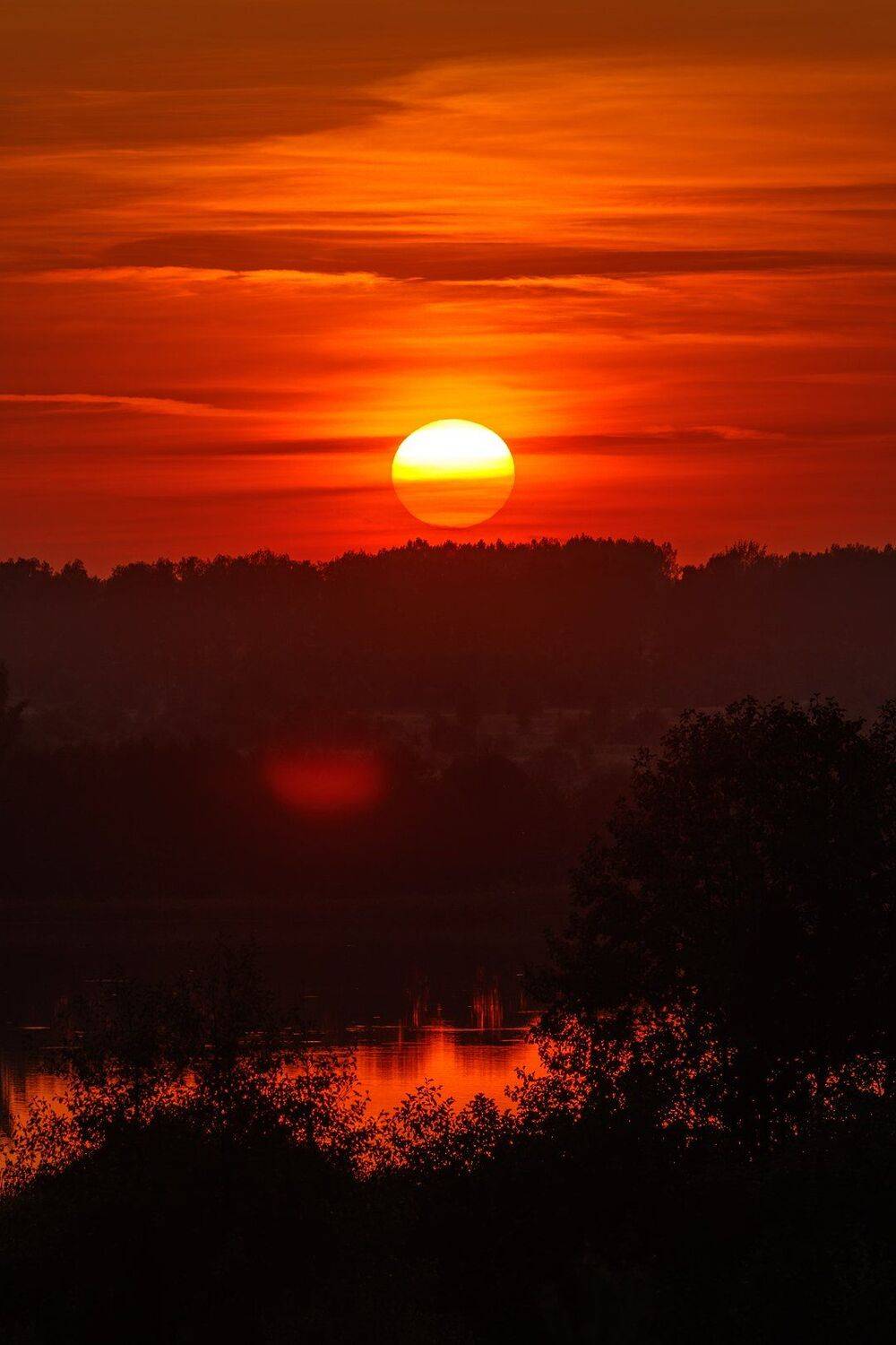 Выткался на озере алый свет зари.... Автор: Сергей Сергеев пейзаж, hdr, Сергей Сергеев