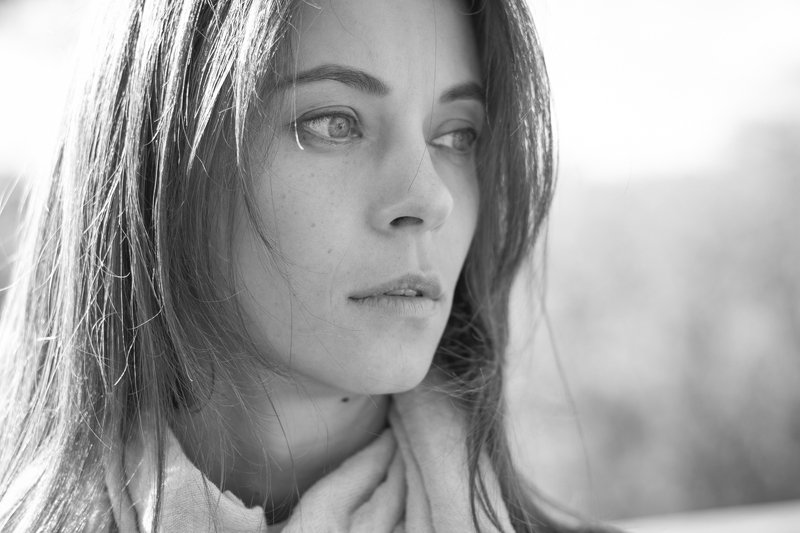 девушка, портрет, лицо, черно белое, глаза, модель, Женяphoto preview
