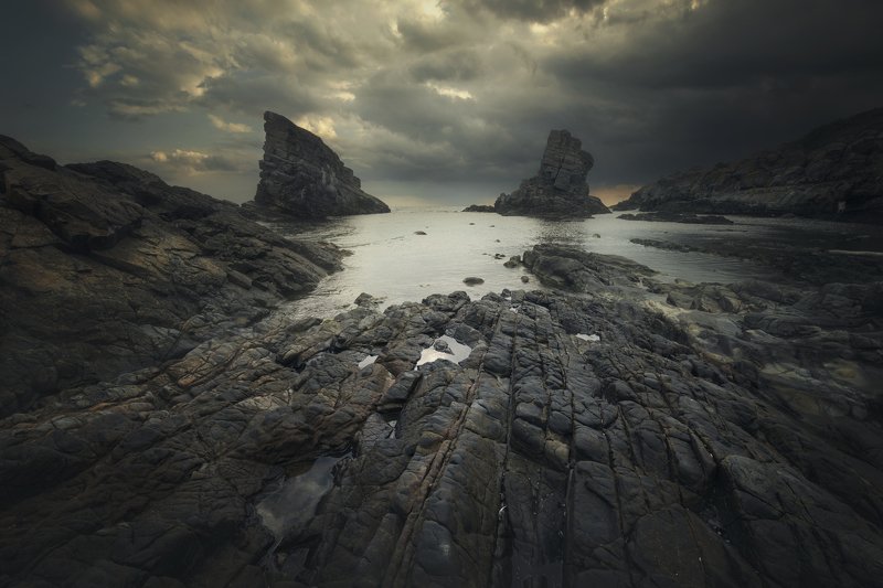 black, sea, Sinemorets Stone guardsphoto preview