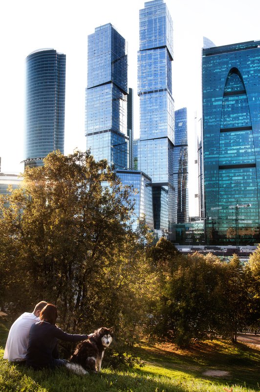 город,москва,сити,вечер Теплый вечер фото превью