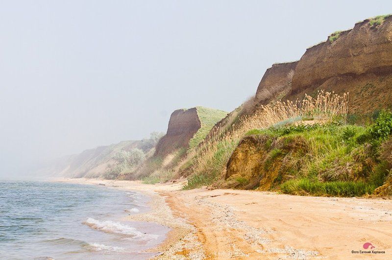 море, лето, пляж Туман на Азовском мореphoto preview