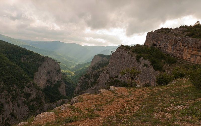 крым, большой каньон крыма Вечер в каньонеphoto preview