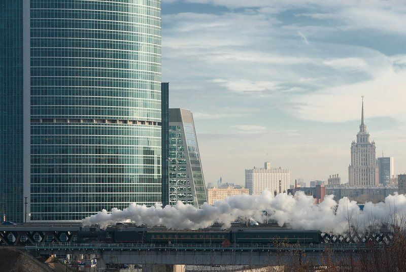 Москва-сити, Паровоз, Ретропоезд, Эр 797-41 Вперед, в будущее!!!photo preview