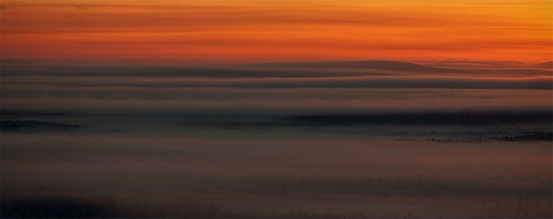 кольский, полуостров, север, зима Над белой пеленой фото превью