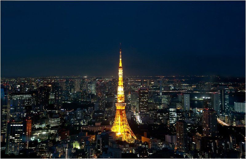 токио Big city in nightphoto preview