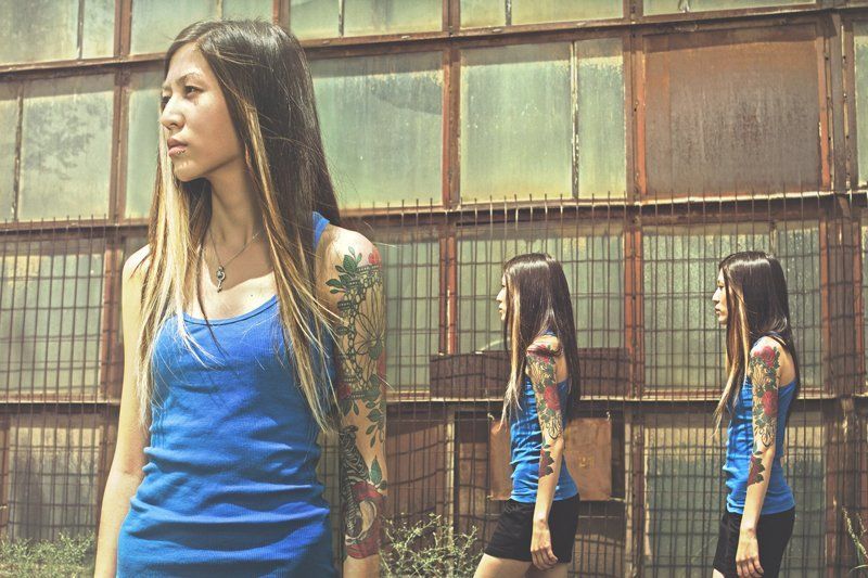 portrait,портрет,girl,девушка,tattoo,татуировка A girl with a tattoo.photo preview