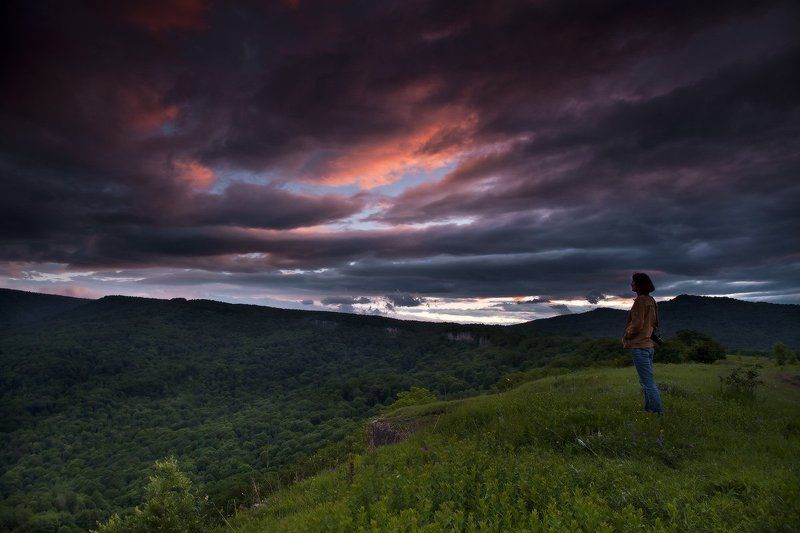 горы , закат Хороший был закат)photo preview