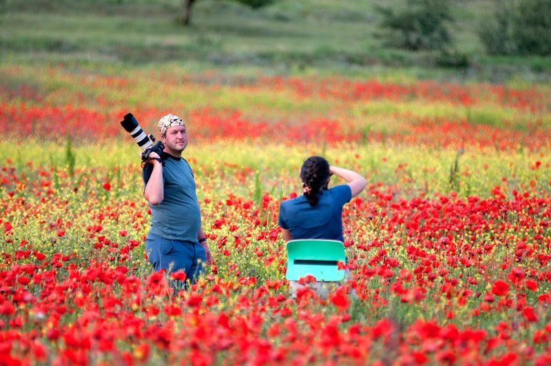 Фотографы в маковых поляхphoto preview