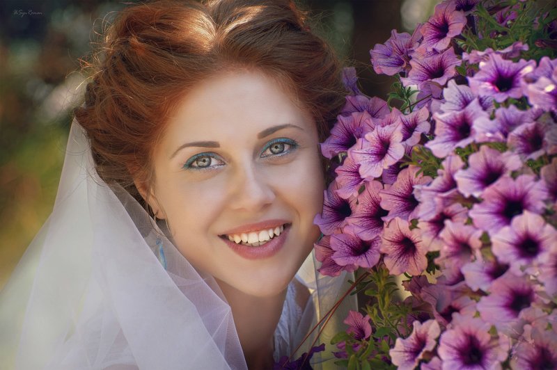 невеста,цветы,жанр,улица,портрет В лицах ... Невеста ...photo preview