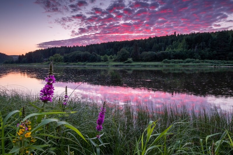 закат, лето, река, урал Закат над Чусовойphoto preview