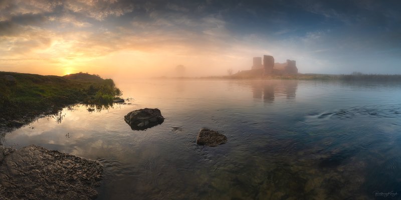 morning, warta, morning, autumn, fog, river, nature, castle, koło The Mystery of Koło Castlephoto preview
