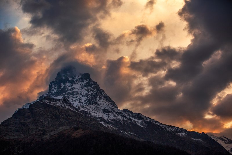 кчр,домбай,закат,горы ,белалака́я Белалака́я ! фото превью