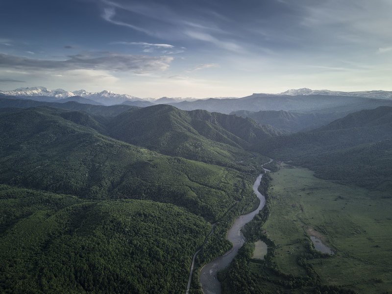 пейзаж, горы, кавказ, landscape, mountains, nature, природа Вид в сторону Гузерипляphoto preview