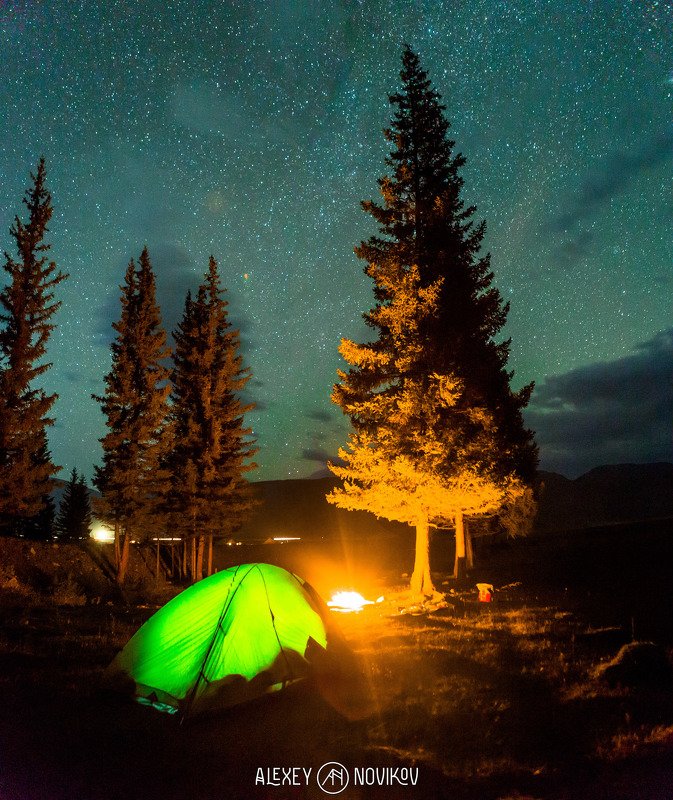 алтай, осень, золотая осень, горы, пейзаж, ночь, звезды Начало приключенияphoto preview