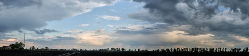 тучки облачно вечерним летом в поляхphoto preview