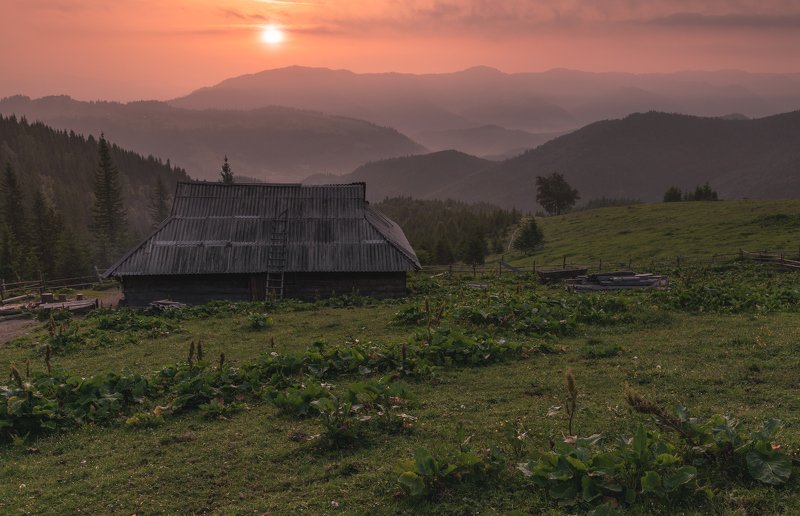 карпаты, черногорский хребет, полонина смотрич, дземброня Старая хижинаphoto preview