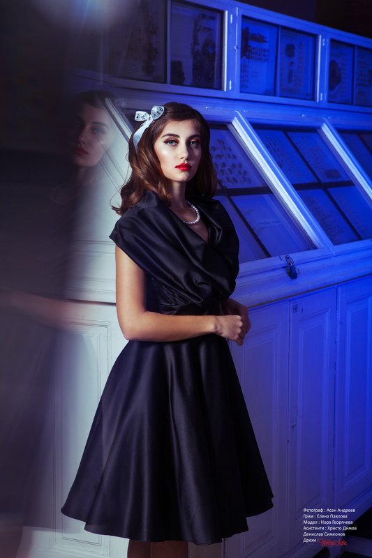 Light, Asen Andreev, Asen Andreev Photography, Fashion, Model, Portrait, Color Image, Color, Magazine, Pose, Jenata Dnes, MUA,  Black Dress Vintage Editorialphoto preview