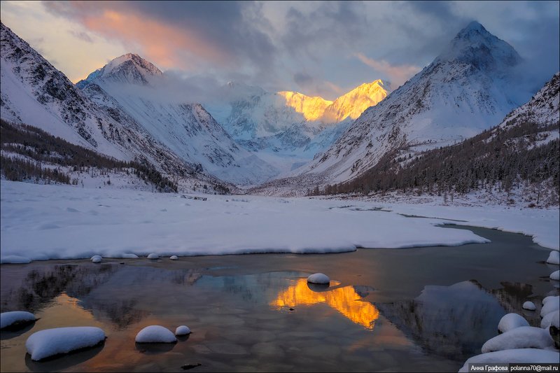 алтай, горы, горный алтай,рассвет, катунский хребет, #весна2019, белуха, май, аня графова Майский рассвет на Аккемеphoto preview