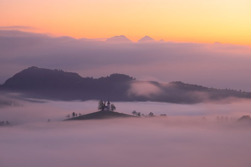 slovenia, mist, fog, morning, sunrise, saint thomas, Saint Thomas islandphoto preview