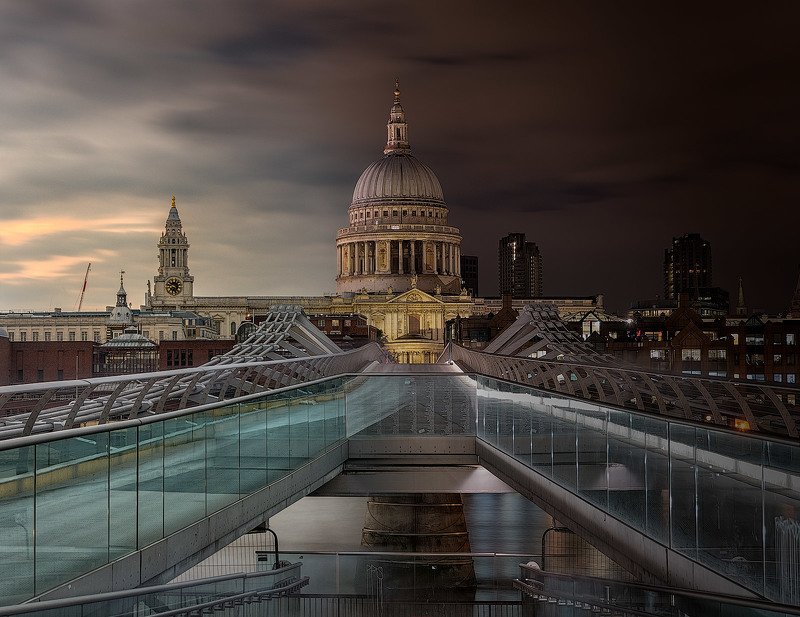 uk, london, night, day, sky, st paul\\\'s Where a night follows a day/Там где ночь сменяет деньphoto preview