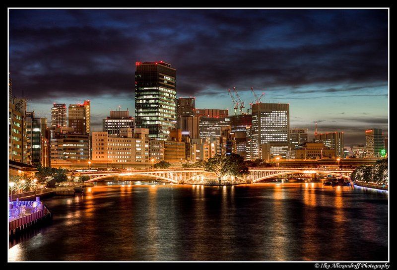 osaka, japan, night, hdr Osaka at Nightphoto preview