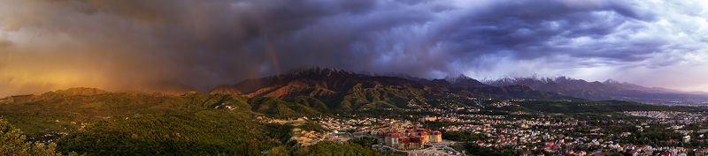 казахстан, алматы, горы, дождь, радуга Up on the hillphoto preview