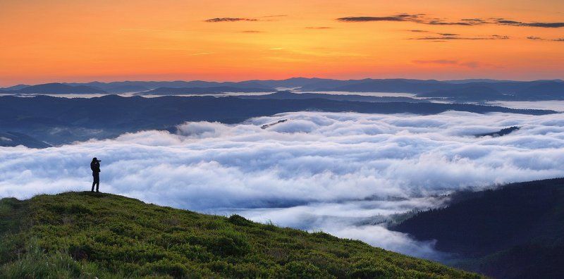 карпаты, горы, рассвет, утро, боржава, украина Охотник за рассветамиphoto preview