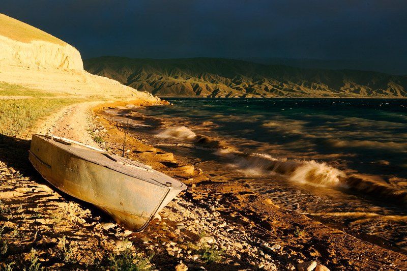 киргизия, токтогул, kirgizstan Вечер на Токтогулеphoto preview