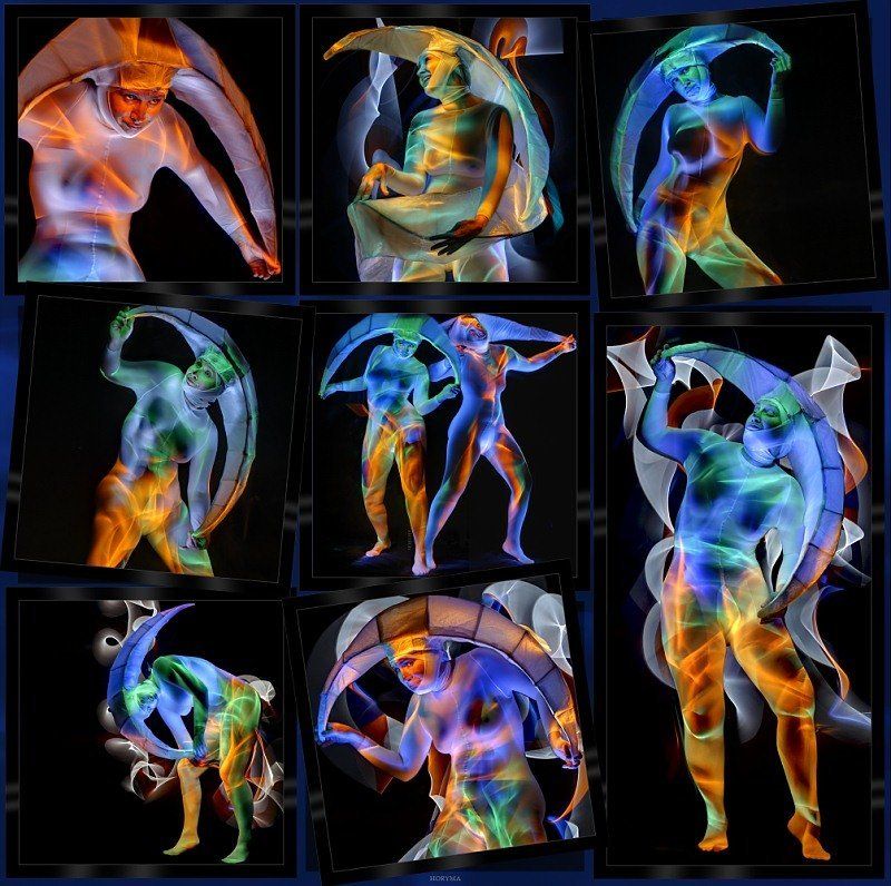 светографика, свет, портрет, луна, фантазия, импровизация Луна фото превью