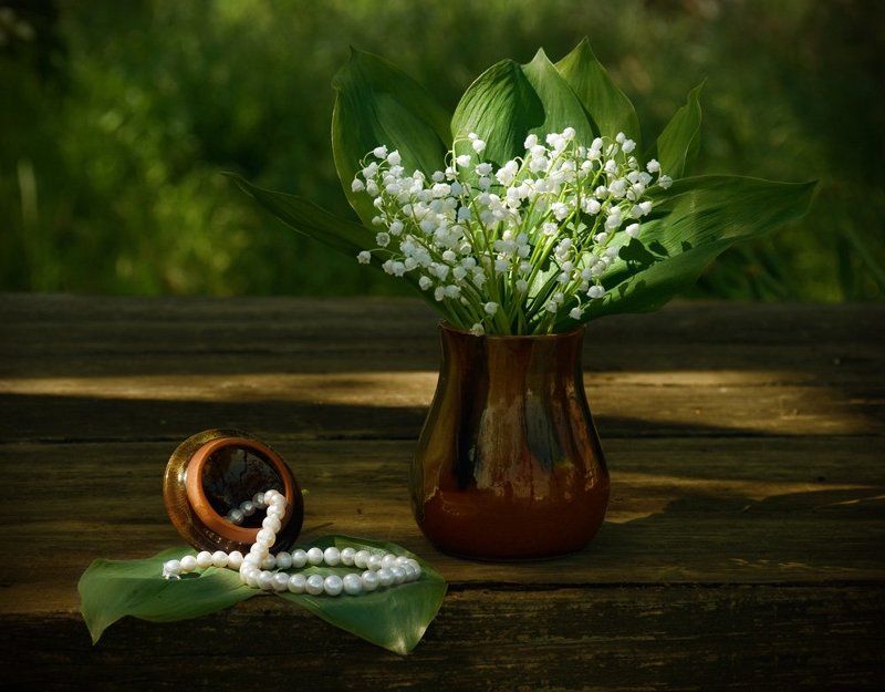 ландыши, жемчуг, лучи, доски Лето, ландыши...photo preview