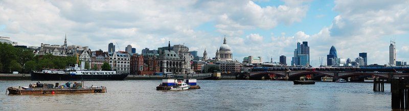 великобритания, англия, лондон, парламент, тауэр, тауэрский мост, собор святого павла, сити, темза Панорамы Лондонаphoto preview