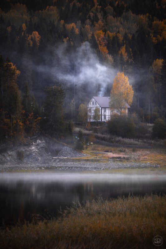 карелия, осень, ладога, туман Поздняя осень на заливе Кирьявалахтиphoto preview