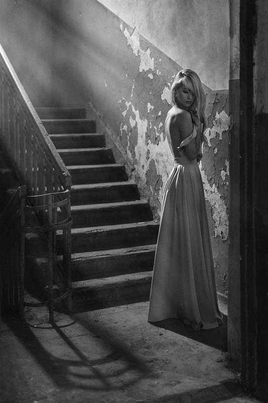 черно-белое, женщина, портрет Татьянаphoto preview