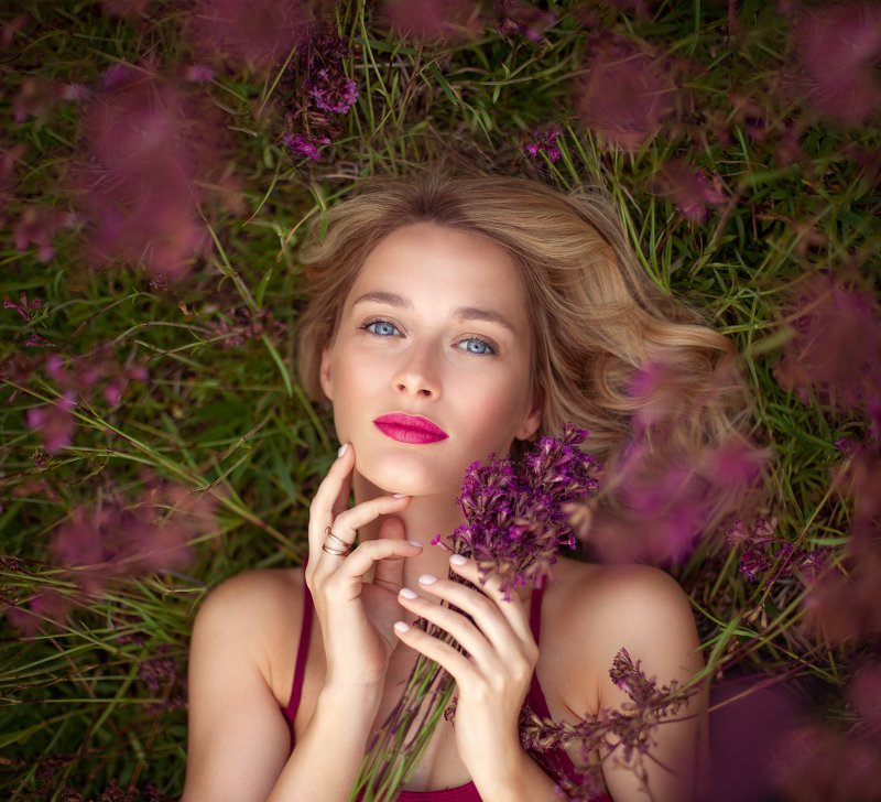 Розовое полеphoto preview