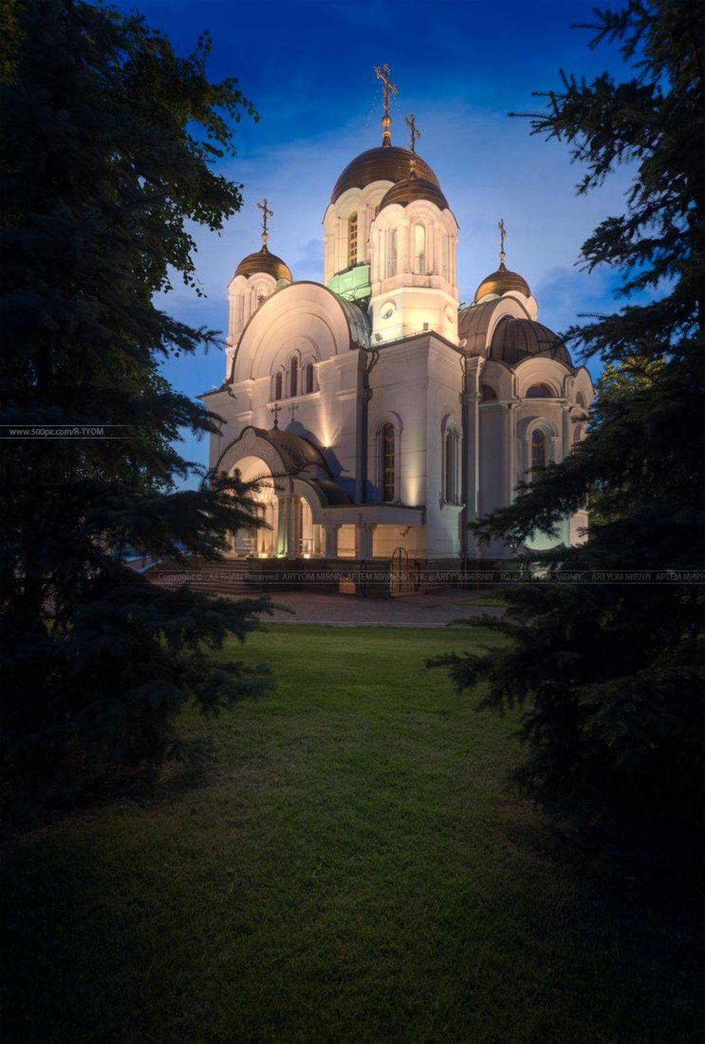 Храм во имя великомученика Георгия Победоносца. Автор: Артём Мирный самара, россия, артем мирный, храм, церковь, георгий победоносец, собор, артмир, artyom mirniy, samara, church, небо, свет, синий час, ведута, каприччио, фотохудожник, capriccio, veduta, photoartist, Артём Мирный
