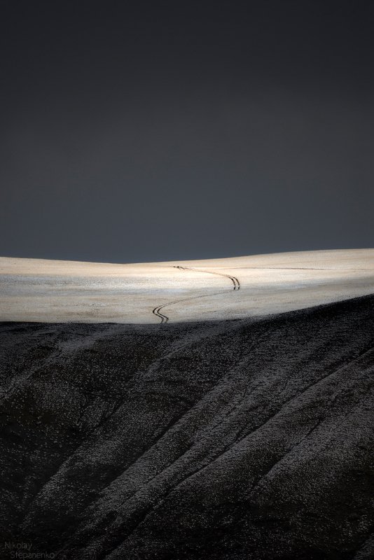 алтай, горы, чуйская степь, снег, облака, дорога, путь Путьphoto preview