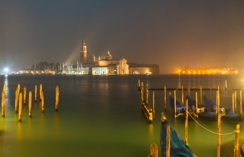 ночь, город, архитектура, венеция, вода, длинная выдержка Венецияphoto preview