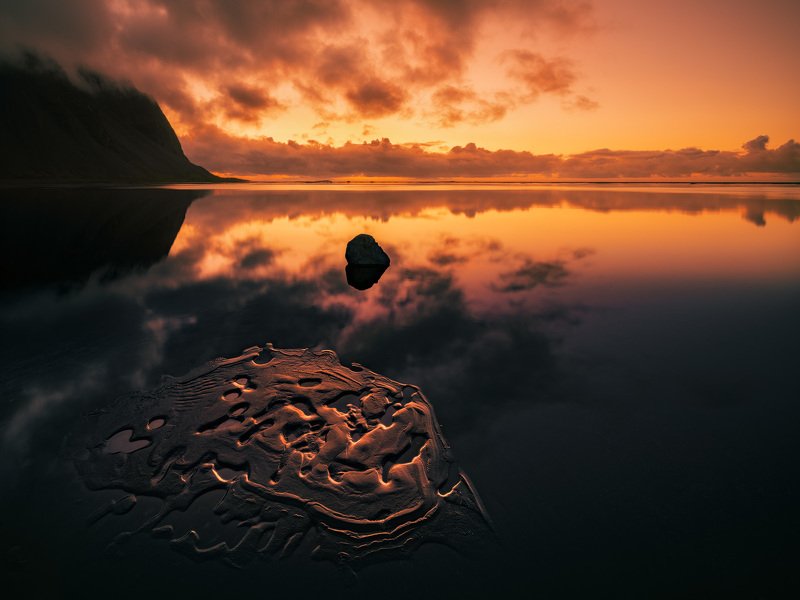 исландия, iceland, стокснес, stokksnes, dawn, рассвет Пылающий рассветphoto preview